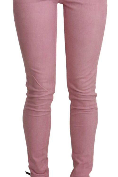 Acht Chic Pink Mid Waist Skinny Jeans