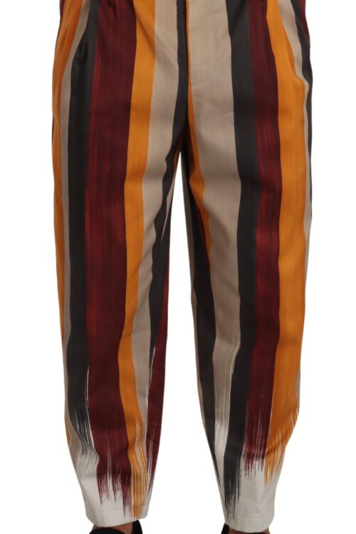 Dolce & Gabbana Elegant Striped Skinny Trousers