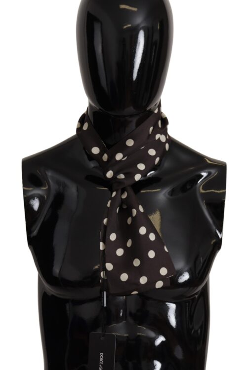 Dolce & Gabbana Elegant Polka Dotted Silk Men’s Scarf