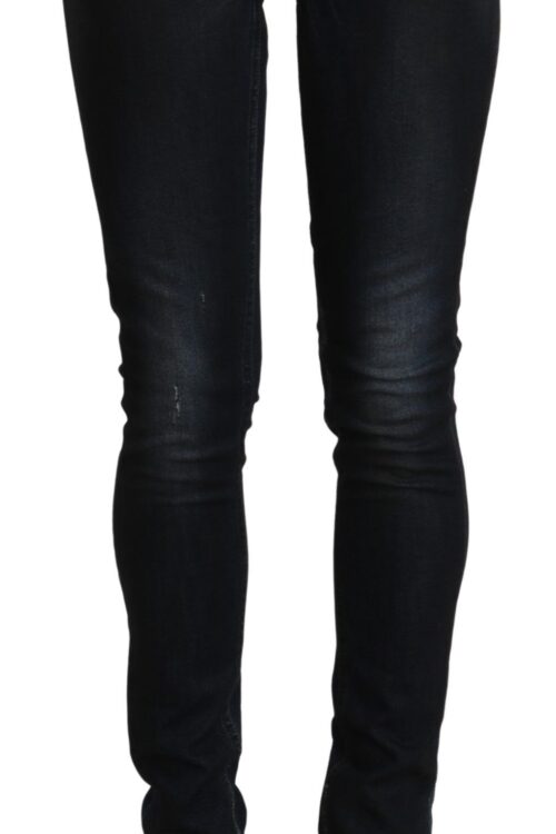 Acht Sleek Black Washed Skinny Jeans