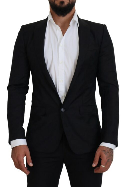 Dolce & Gabbana Elegant Martini Style Black Formal Blazer
