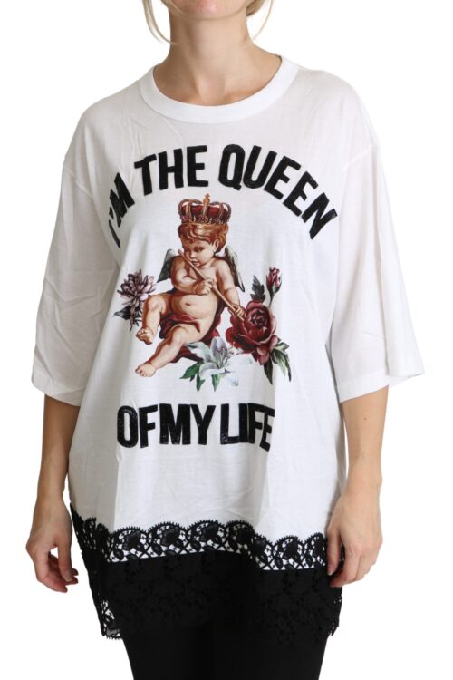 Dolce & Gabbana Elegant White Cotton Blend T-Shirt