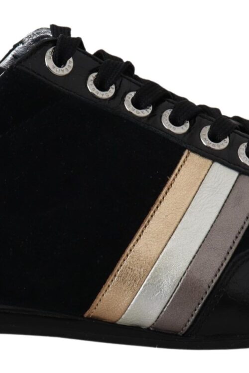 Dolce & Gabbana Elegant Black Leather Sport Sneakers