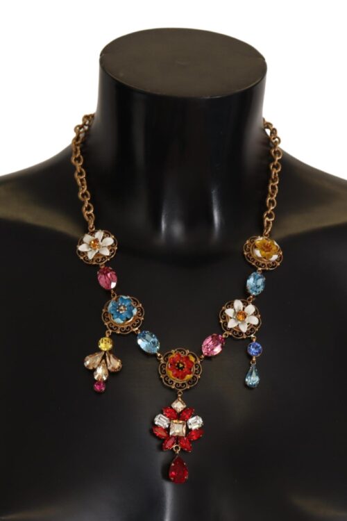 Dolce & Gabbana Elegant Floral Statement Necklace