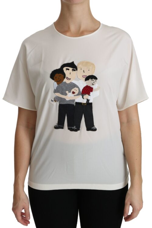 Dolce & Gabbana Elegant Silk Blend Round Neck Top