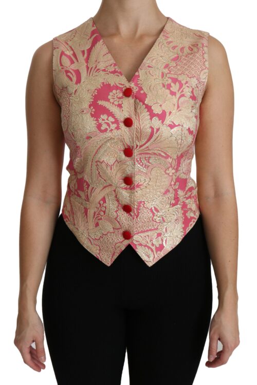 Dolce & Gabbana Elegant Silk Blend V-Neck Vest Top