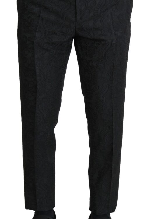Dolce & Gabbana Elegant Floral Brocade Dress Trousers