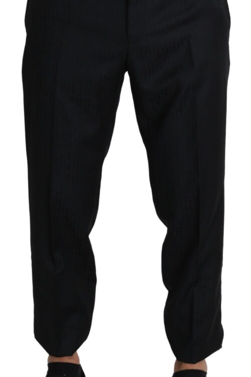 Dolce & Gabbana Elegant Black Virgin Wool Cropped Pants