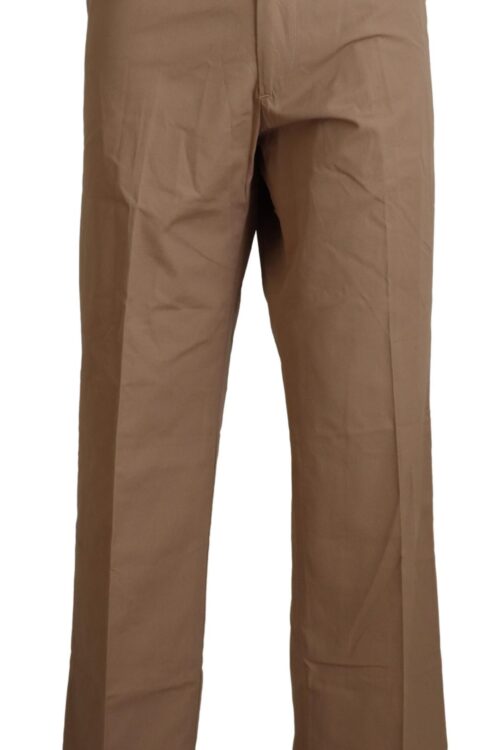 GF Ferre Elegant Brown Straight Fit Chinos