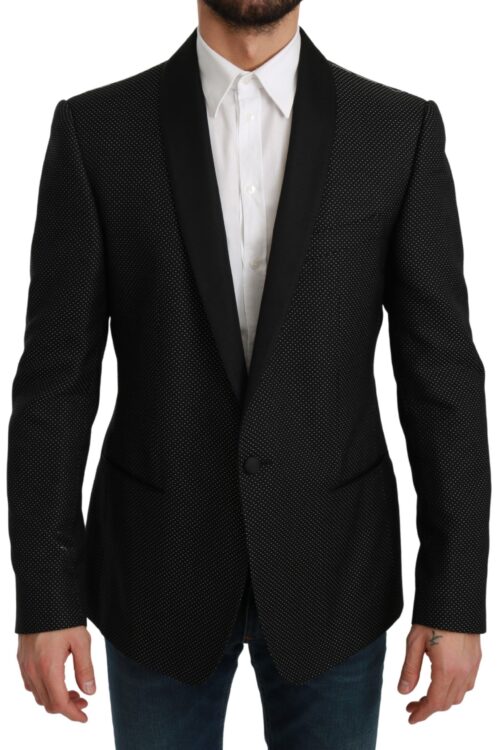 Dolce & Gabbana Chic Black Polka Dot Martini Blazer