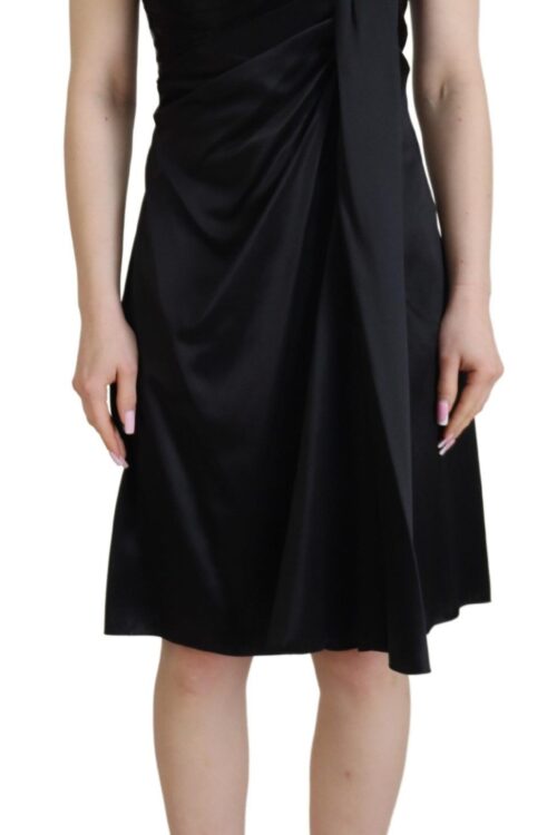 Dolce & Gabbana Elegant Black Silk Mini Sleeveless Dress