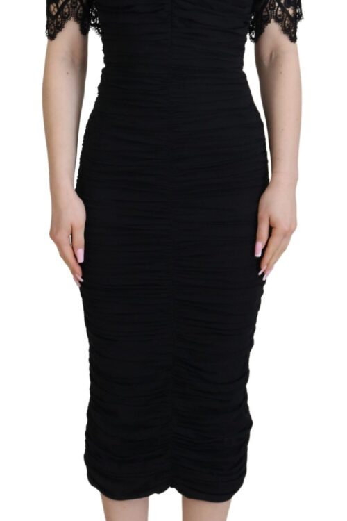 Dolce & Gabbana Elegant Sheath Short Sleeve Midi Dress