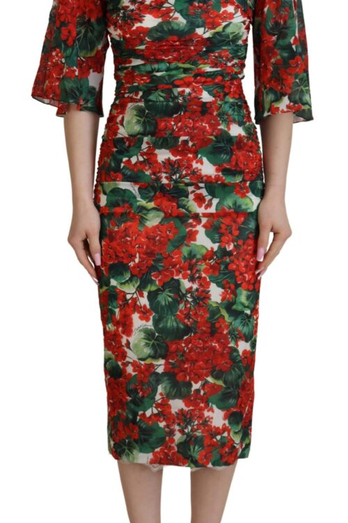 Dolce & Gabbana Enchanting Floral Print Sheath Dress