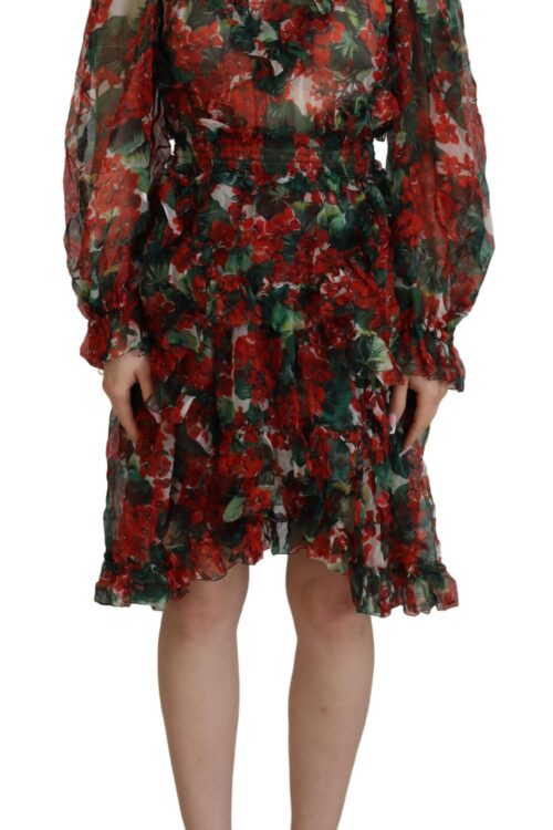 Dolce & Gabbana Elegant Multicolor A-Line Silk Dress