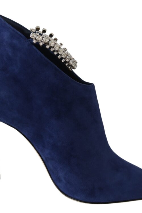 Jimmy Choo Pop Blue Crystal-Strap Heeled Boots