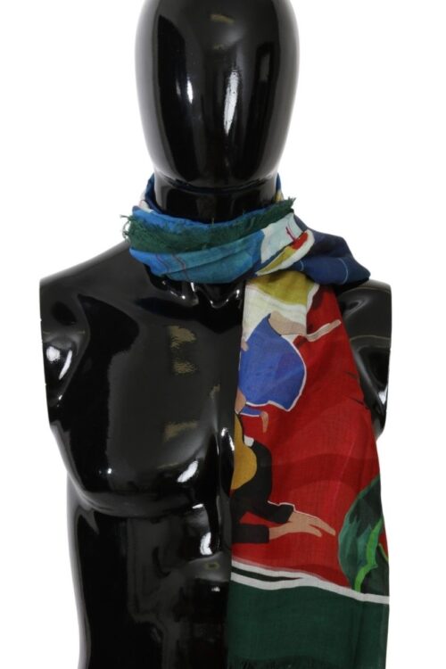 Dolce & Gabbana Elegant Multicolor Modal-Cashmere Men’s Scarf
