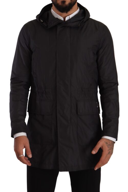 Dolce & Gabbana Elegant Black Parka Hooded Jacket