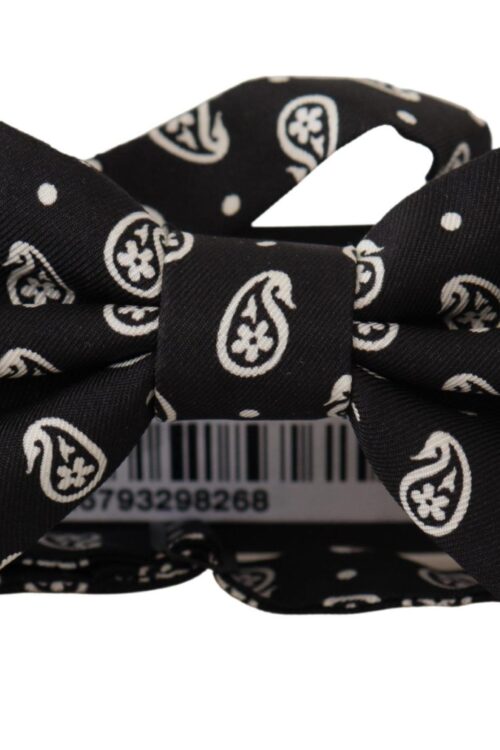 Dolce & Gabbana Elegant Black Silk Bow Tie