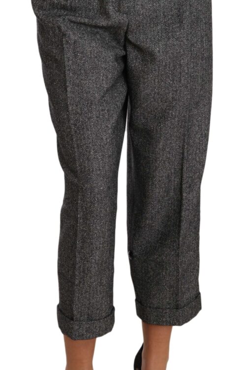 Dolce & Gabbana Elegant Gray Wool-Blend Trousers