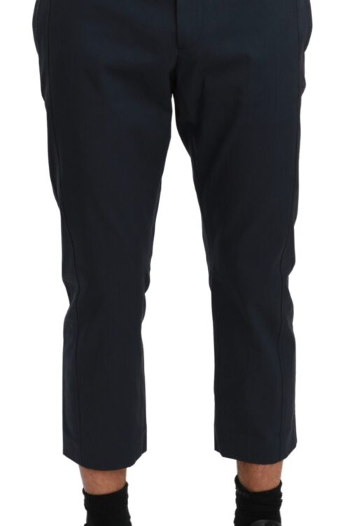 Dolce & Gabbana Chic Cropped Stripe Casual Pants
