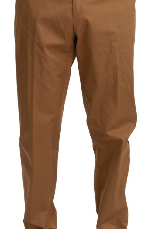 Dolce & Gabbana Elegant Slim Fit Brown Casual Pants