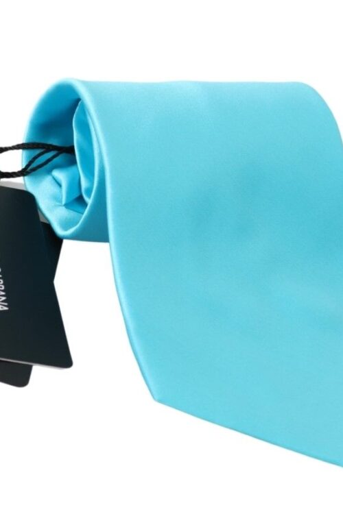Dolce & Gabbana Stunning Light Blue Silk Men’s Tie