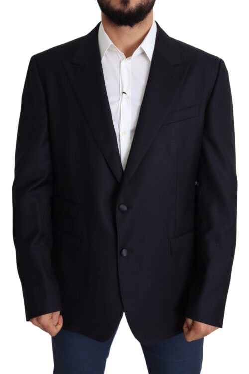 Dolce & Gabbana Elegant Black Virgin Wool Men’s Blazer