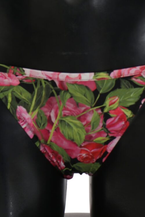 Dolce & Gabbana Elegant Rose Pattern Bikini Bottom