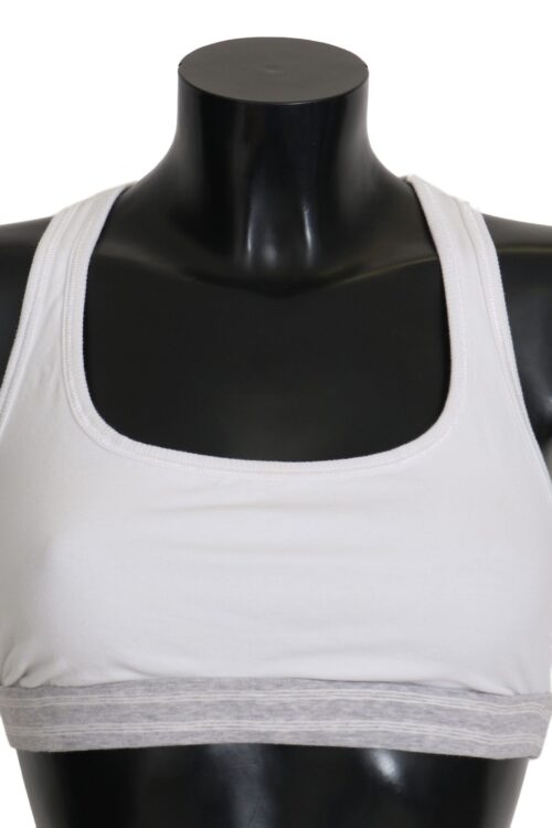 Dolce & Gabbana Elegant White Stretch Sport Bra