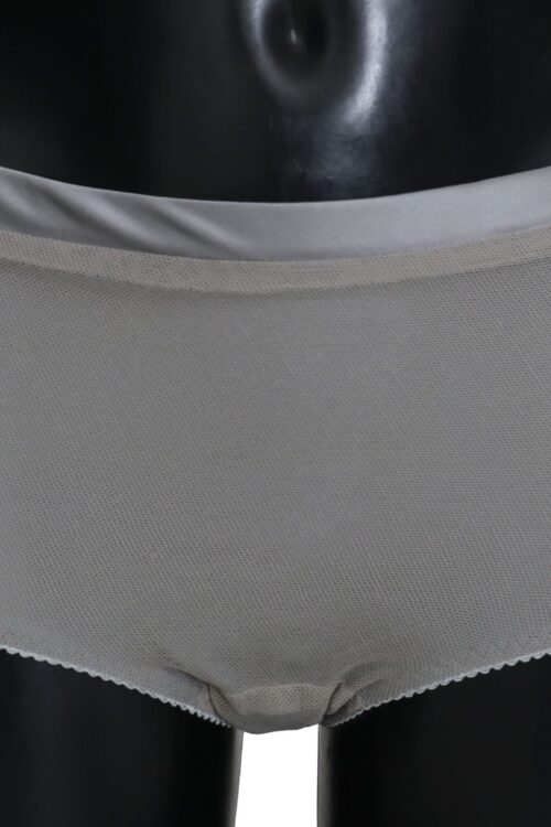 Dolce & Gabbana Shimmering Silver Stretch Cotton Underwear