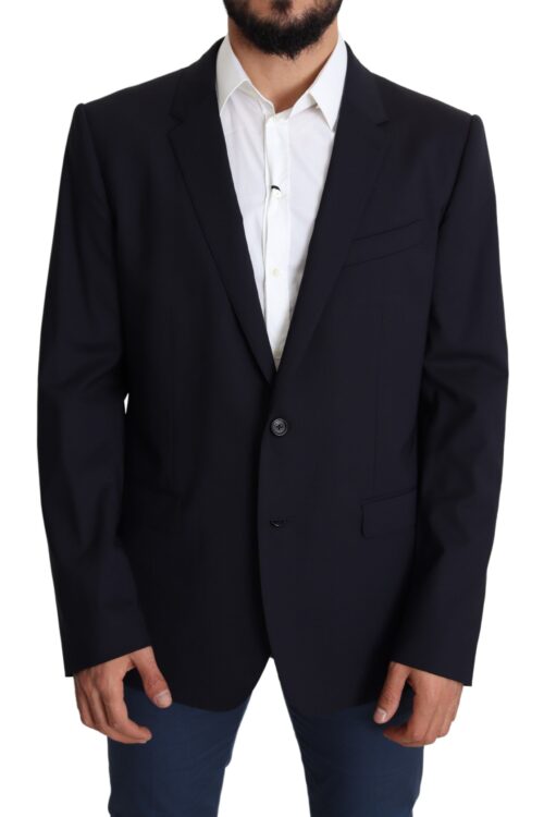 Dolce & Gabbana Exquisite Black Wool Stretch Martini Blazer