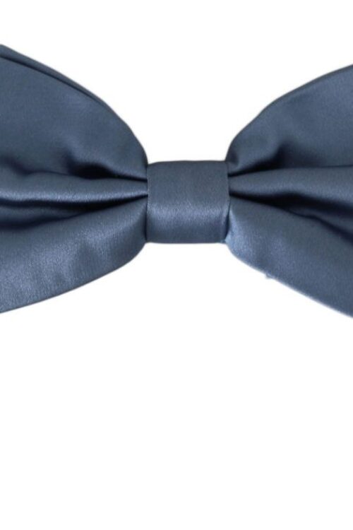 Dolce & Gabbana Elegant Blue Silk Bow Tie
