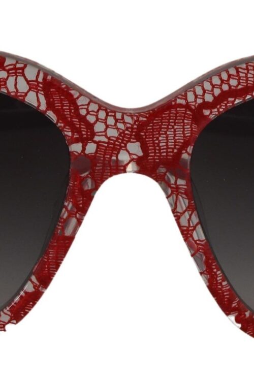 Dolce & Gabbana Elegant Red Lace-Insert Sunglasses