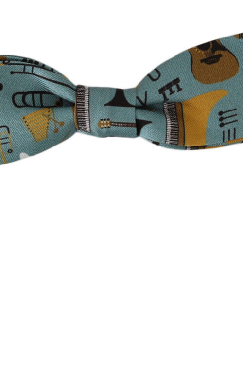 Dolce & Gabbana Elegant Mint Green Jazz Club Silk Bow Tie