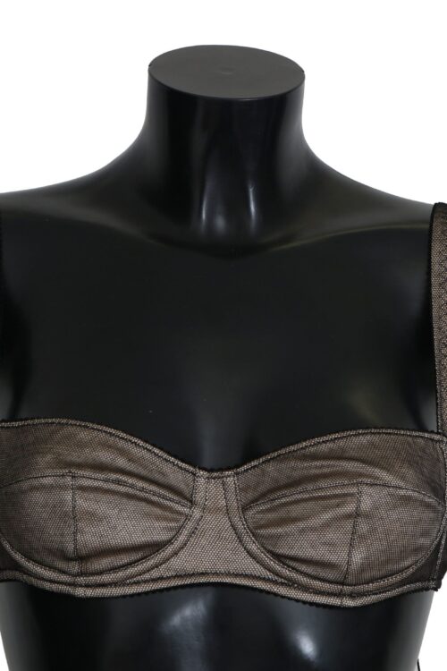 Dolce & Gabbana Elegant Brown Stretch Bra Womens Underwear