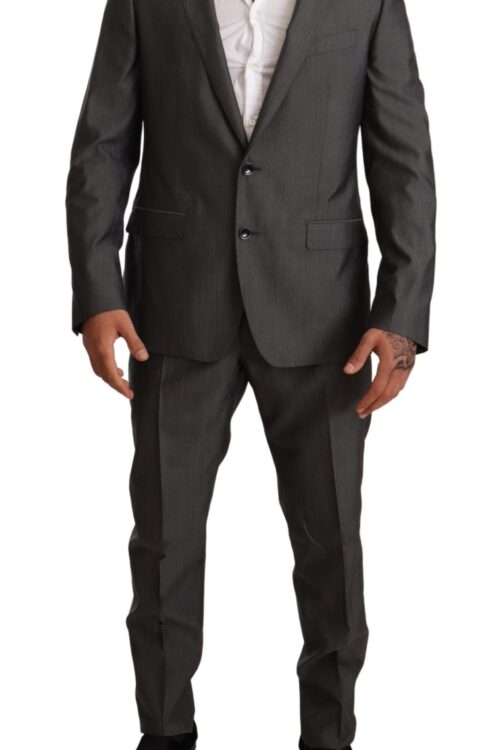 Dolce & Gabbana Elegant Martini Slim-Fit Wool Silk Suit
