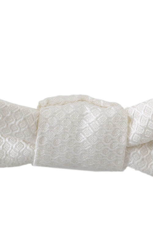 Dolce & Gabbana Elegant White Silk Bow Tie