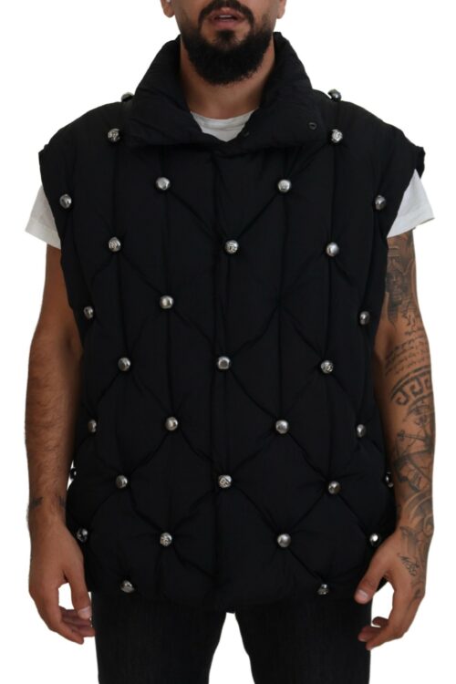 Dolce & Gabbana Elegant Black Sleeveless Vest Jacket