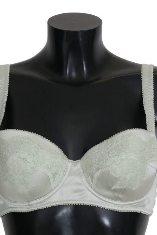 Dolce & Gabbana Elegant Floral Lace Silk Bra