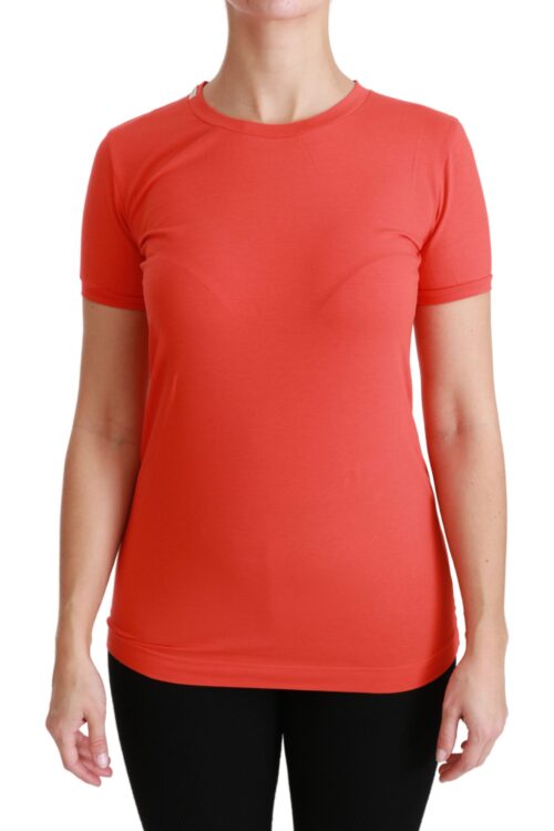 Dolce & Gabbana Elegant Red Crewneck Short Sleeve Tee