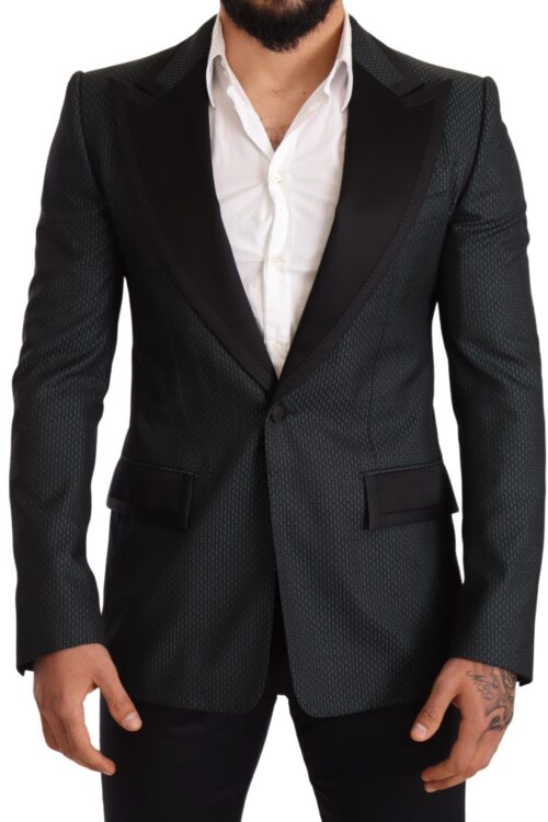 Dolce & Gabbana Elegant Patterned Slim Fit Blazer Jacket