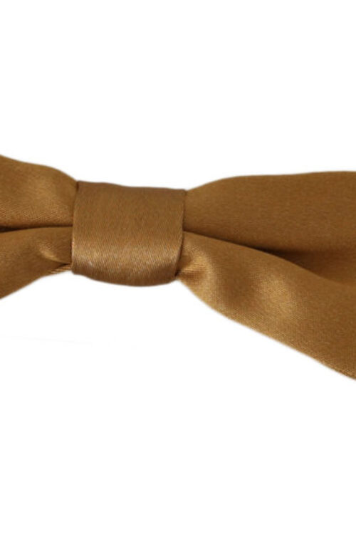 Dolce & Gabbana Opulent Gold Silk Tied Bow Tie