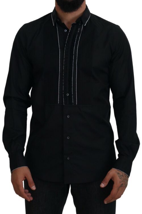 Dolce & Gabbana Elegant Slim Fit Tuxedo Dress Shirt