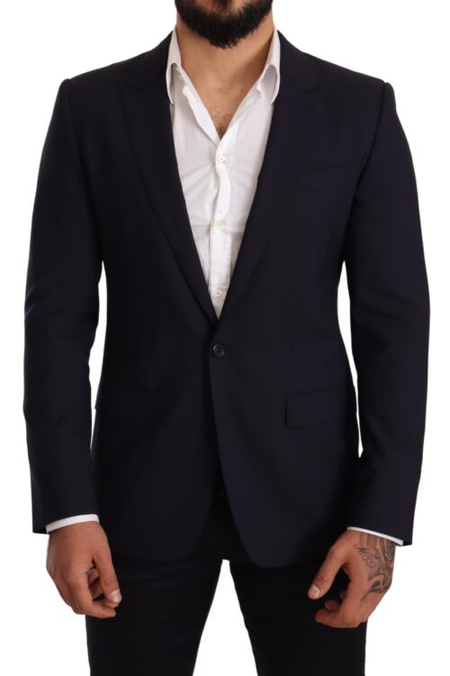 Dolce & Gabbana Elegant Navy Martini Blazer by Renowned Tailors