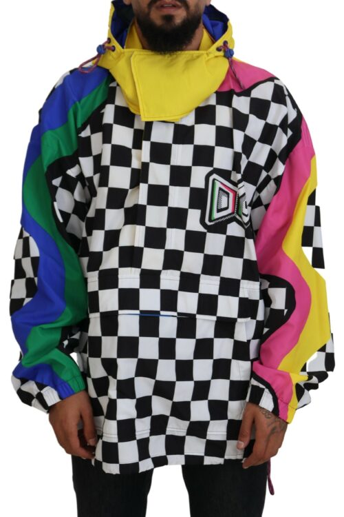 Dolce & Gabbana Multicolor Velcro Hooded Jacket