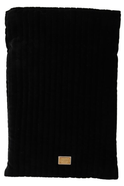 Dolce & Gabbana Elegant Velvet Quilted Glasses Holder Bag