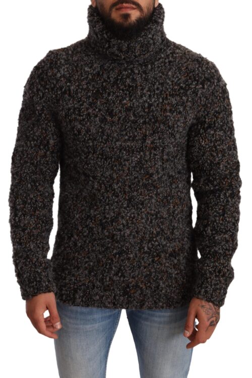 Dolce & Gabbana Elegant Speckled Turtleneck Wool-Blend Sweater