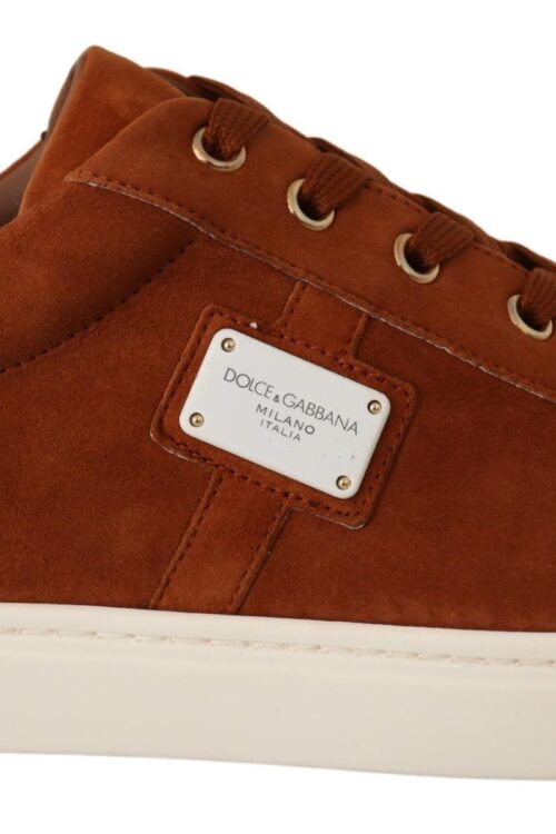 Dolce & Gabbana Elegant Light Brown Leather Sneakers