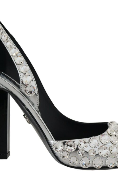 Dolce & Gabbana Elegant Crystals Embellished Leather Pumps