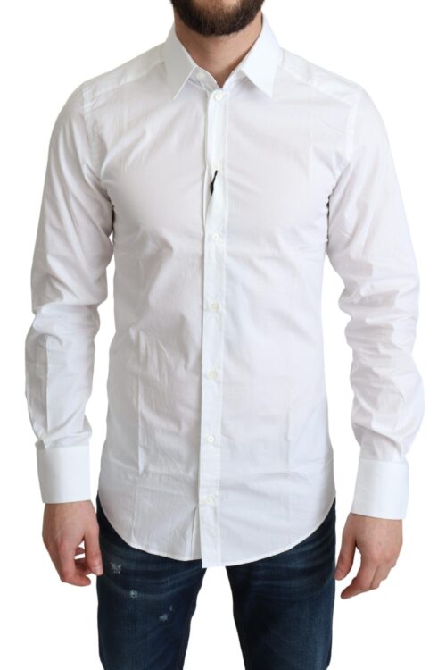 Dolce & Gabbana Elegant White Cotton Dress Shirt